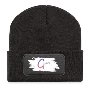 Dégradé de logo de montée - Beanie recyclé à patch - charbon - Devant