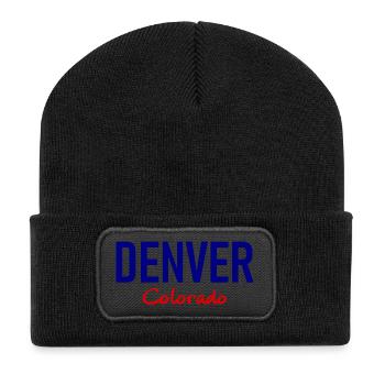 Denver - Colorado - États-Unis - États-Unis d’Amérique - Beanie recyclé à patch - noir - Devant