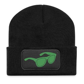 Lunettes de soleil vertes Graphique - Beanie recyclé à patch - noir - Devant