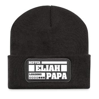 First name Eliah - Recycled Patch Beanie - dark grey - Front