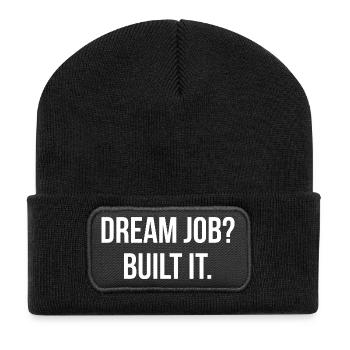 JOB DE RÊVE ? CONSTRUIT. | Greyline Officiel - Beanie recyclé à patch - noir - Devant