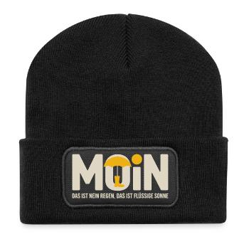 Moonshade Liquid Sun Motif - Recycled Patch Beanie - black - Front
