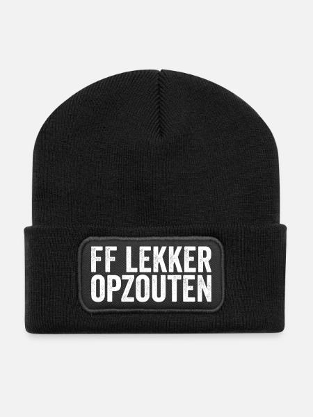 FF Nice Salting – Straight to the Point - Recycled Patch Beanie - black