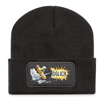Possible pencil action - Recycled Patch Beanie - dark grey - Front