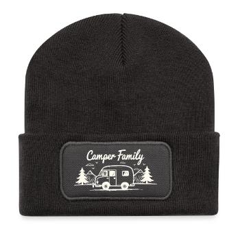 Camper Family Natural idyll - Recycled Patch Beanie - dark grey - Front