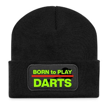Born to Play Darts, Dart, Dasrtspieler, 180 - Recycled Patch Beanie - black - Front