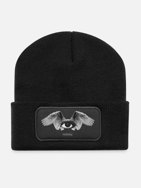 N’ayez pas peur - Beanie recyclé à patch - noir