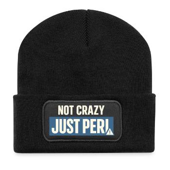 Perimenopause Humor Perimenopause - Recycelte Patch Beanie - Schwarz - Vorne