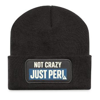 Perimenopause Humor Perimenopause - Recycelte Patch Beanie - Dunkelgrau - Vorne