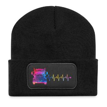 Camion Battement de Cœur - Beanie recyclé à patch - noir - Devant