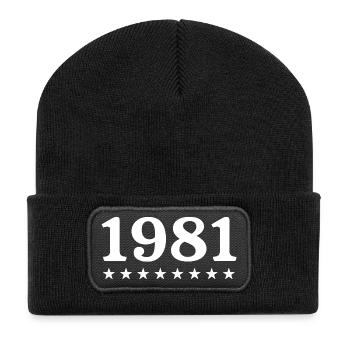 1981 Limited Edition 1981 Retro 1981 - Recycelte Patch Beanie - Schwarz - Vorne
