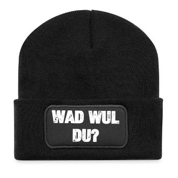 Wad Wul Du - Recycled Patch Beanie - black - Front