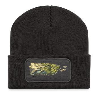 Porto Rico Boricua - Beanie recyclé à patch - charbon - Devant