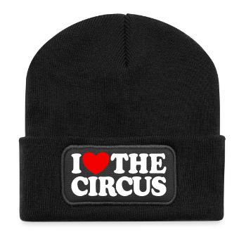 I love the circus - Recycled Patch Beanie - black - Front