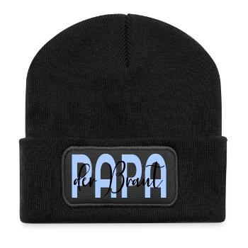 Wedding Dad of the Bride - Recycled Patch Beanie - black - Front