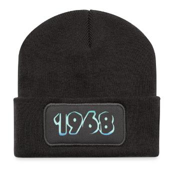 1968 - Recycelte Patch Beanie - Dunkelgrau - Vorne