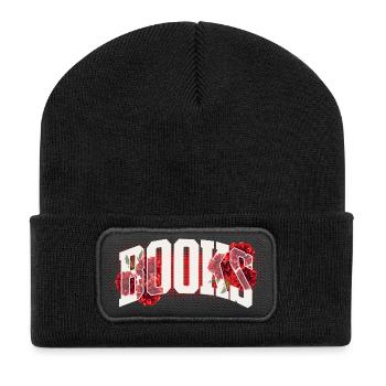 Fleurs rouge sang faute de frappe - Beanie recyclé à patch - noir - Devant