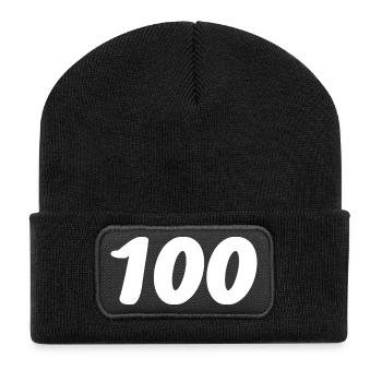 100. 100 ANS. 100e ANNIVERSAIRE. ANNIVERSAIRE 100  - Beanie recyclé à patch - noir - Devant