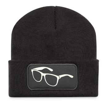 Sonnenbrillen Silhouette Minimaldruck - Recycelte Patch Beanie - Dunkelgrau - Vorne