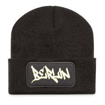 Berlin Graffiti Brown Lettering - Recycled Patch Beanie - dark grey - Front