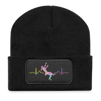Boulderer heartbeat Bouldering Bouldering - Recycled Patch Beanie - black - Front