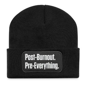 Après l’épuisement avant tout - Beanie recyclé à patch - noir - Devant