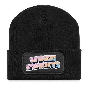 Wow Face Pastel Graffiti Style - Recycled Patch Beanie - black - Front
