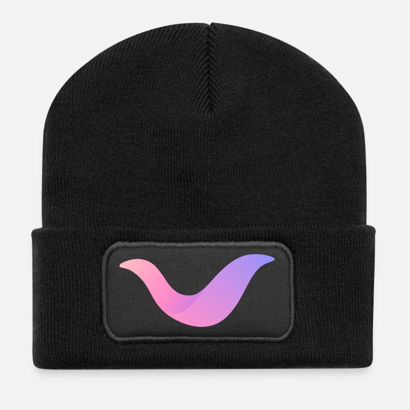 Nébuleuse Gradient Swoosh - Beanie recyclé à patch - noir