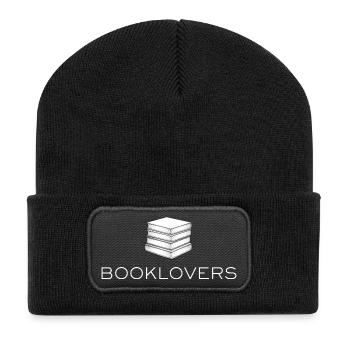 Amoureux des livres - Beanie recyclé à patch - noir - Devant
