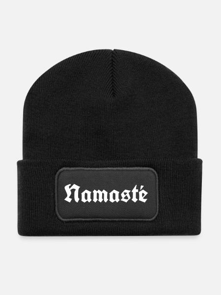 Namasté - Recycelte Patch Beanie - Schwarz