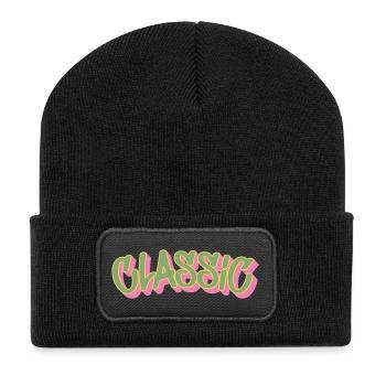 classique Graffiti Classique | Les couleurs peuvent être modifiées - Beanie recyclé à patch - noir - Devant