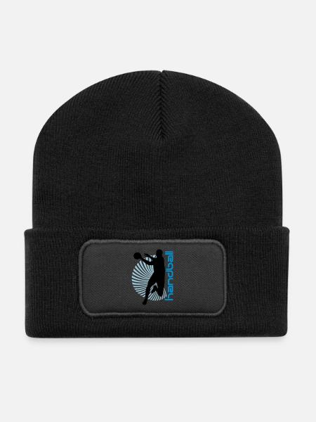 Spiral Handballer - Beanie recyclé à patch - noir