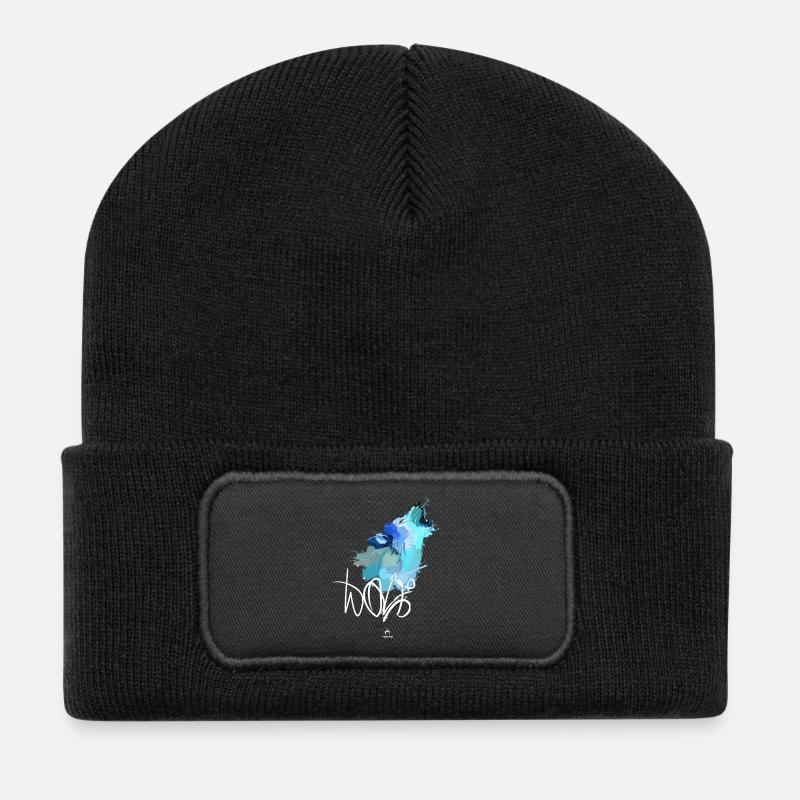 Wolf - Beanie recyclé à patch - noir