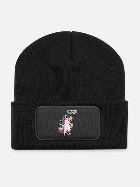 Sprich mit dem Huf - Recycelte Patch Beanie - Schwarz
