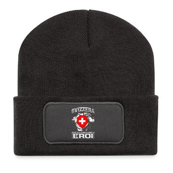 Svizzera - Eroi - Europa - Beanie recyclé à patch - charbon - Devant
