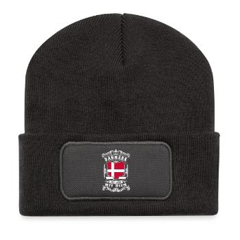 Danmark - Denmark - Dänemark - Beanie recyclé à patch - charbon - Devant