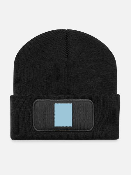 Rechteck gepunktet gefüll - Recycled Patch Beanie - black