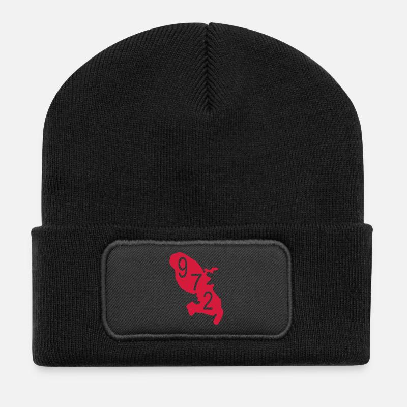 Martinique 972 - Beanie recyclé à patch - noir