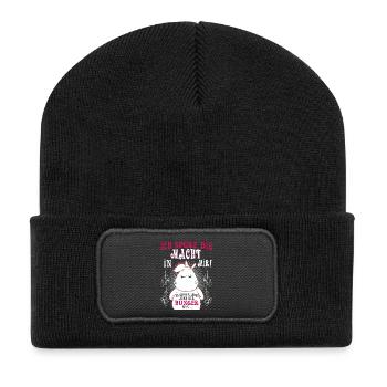 Einhorn / Unicorn - Recycelte Patch Beanie - Schwarz - Vorne