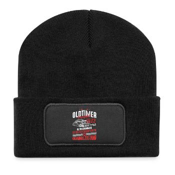 Oldtimer Baujahr 1972 Geburtstag T-Shirt - Recycelte Patch Beanie - Schwarz - Vorne