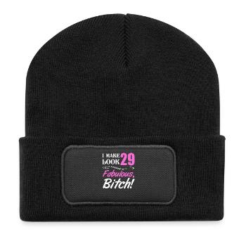 I make 29 look fabulous - Recycled Patch Beanie - black - Front