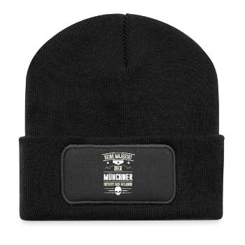 MUNICH - Recycled Patch Beanie - black - Front