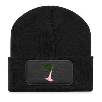 flowers lilies tulips orchids sunflower dahlia ger - Recycled Patch Beanie - black - Front