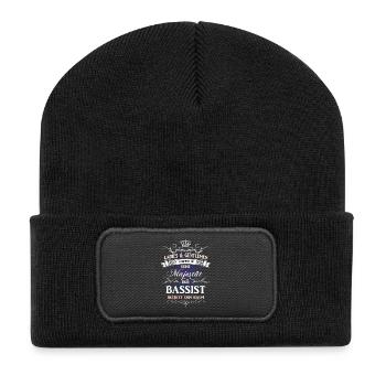 Männer-T-Shirt für Bassisten - Recycelte Patch Beanie - Schwarz - Vorne