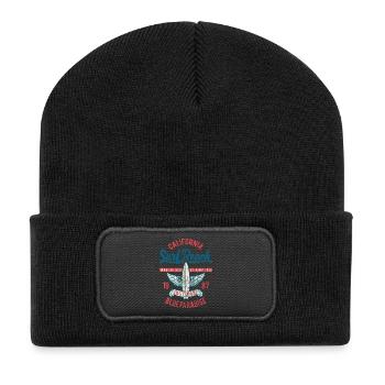 PLAGE SURF - Vintage Surf et Surf Surfer shirt - Beanie recyclé à patch - noir - Devant