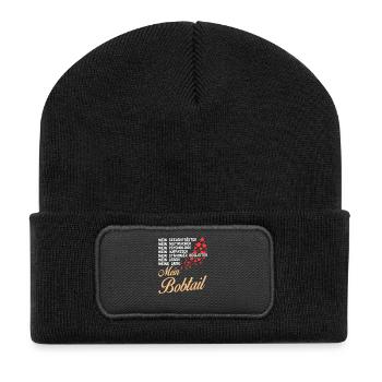 Bobtail - Mein - Recycelte Patch Beanie - Schwarz - Vorne
