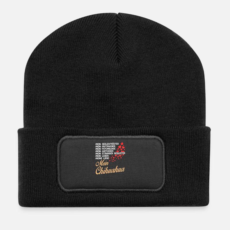 Chihuahua - Mein - Recycelte Patch Beanie - Schwarz