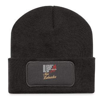 Labrador - Mein - Recycelte Patch Beanie - Dunkelgrau - Vorne
