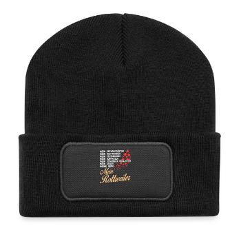 Rottweiler - Mein - Recycelte Patch Beanie - Schwarz - Vorne