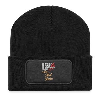 Tibet-Terrier - Mein - Recycelte Patch Beanie - Schwarz - Vorne